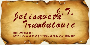 Jelisaveta Trumbulović vizit kartica